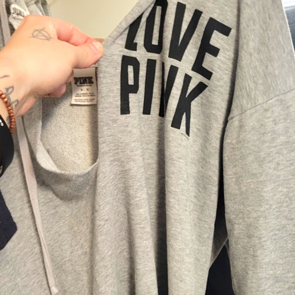 Victoria's secret pullover hoodie v-neck, loose fit. Medium